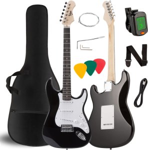 V-TONE EG 39 BK gitara elektryczna 4/4 stratocaster 39" SSS zestaw 1