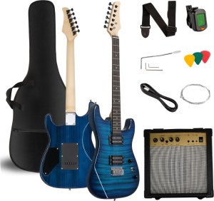V-TONE EGW 39 BL gitara elektryczna 4/4 stratocaster 39" HH zestaw 1