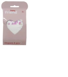 Happy Friend Diapers 3pack 25-35cm dolls 2