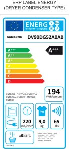 Samsung DV90DG52A0ABLE 10