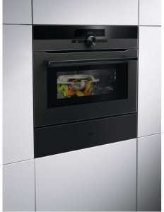 Juodos spalvos su katalitinėmis sienelėmis orkaitė AEG OS6CB531AB 2