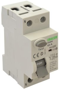 Wyłącznik różnicowoprądowy 63A 2P 100mA AC VOV2P631 1