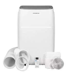 Climative AC41-S JET klimatyzator przenośny 4 1 kW WiFi chłodzenie osuszanie wentylacja do 41 m2 Smart Life uszczelka okienna w zestawie 3