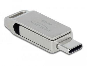 DeLOCK Pendrive USB-C + Typ-A 5 Gbps 32 GB - metalowa obudowa 6