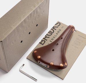 Brooks Siodełko BROOKS B17 SPECIAL TITANIUM, Brown, Titanium Rail, Waga 410g, Linia Leather 8