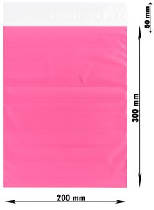 Foliopaki Kurierskie Różowe 200x300mm - 100 szt. 2