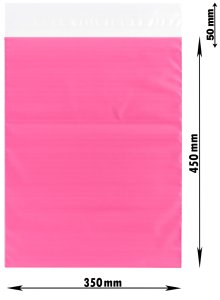 Foliopaki Kurierskie Różowe C3 350x450mm - 1000 szt. 3