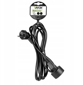 Przedłużacz elektryczny 1 gn+0 5m czarny VA0310-5B Vayox 10