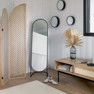 Duże lustro stojące w metalowej ramie JEF, 39,5 x 136 cm 2