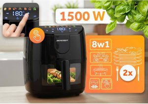Frytkownica beztłuszczowa Berdsen Frytkownica beztłuszczowa Air fryer BD-658 czarna 7