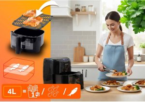 Frytkownica beztłuszczowa Berdsen Frytkownica beztłuszczowa Air fryer BD-658 czarna 8