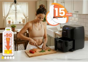 Frytkownica beztłuszczowa Berdsen Frytkownica beztłuszczowa Air fryer BD-658 czarna 10