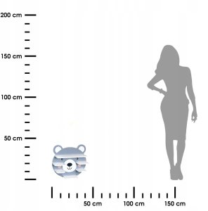 Półka ścienna z uszami do pokoju dziecięcego, 45 cm 3