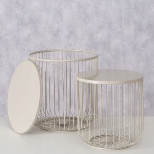 Zestaw dwóch stolików metalowych CINDY, 41 - 47 cm 2