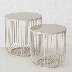 Zestaw dwóch stolików metalowych CINDY, 41 - 47 cm 5