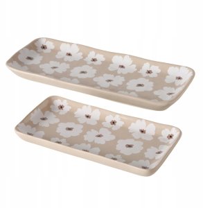 Patery ceramiczne w kwiaty, 13 - 15 cm, CANEA 1