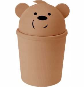 Mały kosz na śmieci w kształcie misia do pokoju dziecięcego, 1,5 l 1