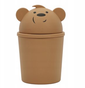 Mały kosz na śmieci w kształcie misia do pokoju dziecięcego, 1,5 l 2