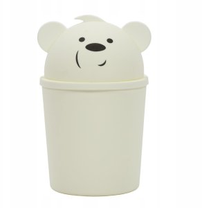 Mały kosz na śmieci w kształcie misia do pokoju dziecięcego, 1,5 l 2