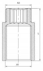 Diamond przedłużka Y, mosiądz 3/4"x40 K-50.PRZED.20X40.Y. 3