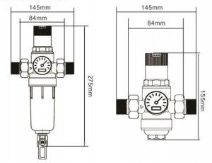 Herz filtr do wody zimnej z reduktorem ciśnienia DN 25 2301103 7