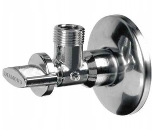 Diamond kurek kulowy kątowy z rozetą 1/2"x3/4", chrom ART.228-1/2X3/4.CH 4