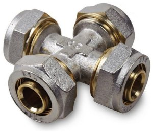 Diamond czwórnik PEX-AL-PEX, mosiądz 20x20x20x20 FTN-011.20X20X20X20.CZ-4 1