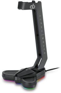 Veho Alpha Bravo GA-1 USB Universal Gaming Headset Stand with LED, Headset stand, 275 g, Black 1