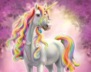 Unicorn Ædelsten enhjørning tapet 243 x 305 cm 1
