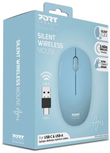 Port Designs 900544, Ambidextrous, Optical, RF Wireless, 1600 DPI, Turquoise 2