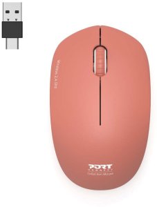 Port Designs 900542, Ambidextrous, Optical, RF Wireless, 1600 DPI, Red 6