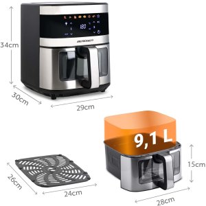 Frytkownica beztłuszczowa Berdsen Frytkownica beztłuszczowa Air fryer BD-656 srebrna 4