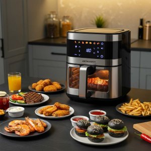 Frytkownica beztłuszczowa Berdsen Frytkownica beztłuszczowa Air fryer BD-656 srebrna 13