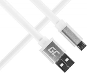 Kabel USB Green Cell micro USB, Płaski, 25cm (KAB32M) 1
