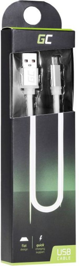 Kabel USB Green Cell micro USB, Płaski, 25cm (KAB32M) 5