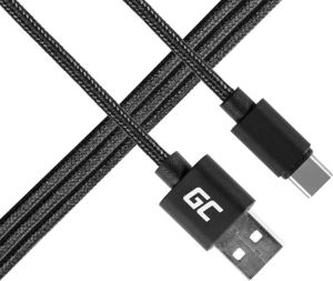 Kabel USB Green Cell USB-C, Nylon, 1m (KAB31C) 1