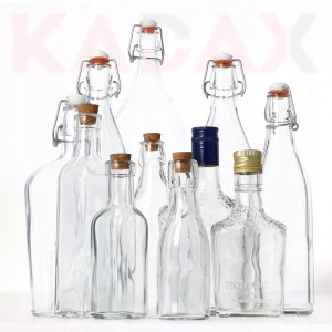 KADAX Butelki Szklane Do Nalewki Soku + Korek 0,5L 6szt 6