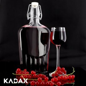 KADAX Butelki Szklane Do Nalewki Soku + Korek 0,5L 6szt 7