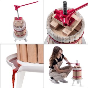 KADAX Prasa Do Owoców miękkich Wyciskarka Soków Wina Nalewek 6L + Worek 9