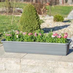 KADAX Skrzynka Balkonowa Doniczka Donica 60cm Antracyt Skrzynia Na Kwiaty 11