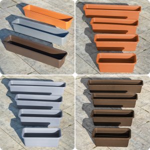 KADAX Skrzynka Balkonowa Doniczka Donica 60cm Antracyt Skrzynia Na Kwiaty 12