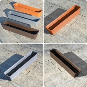 KADAX Skrzynka Balkonowa Doniczka Donica 60cm Antracyt Skrzynia Na Kwiaty 14