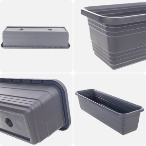 KADAX Skrzynka Balkonowa Doniczka Donica 60cm Antracyt Skrzynia Na Kwiaty 3