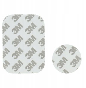 Blaszki do uchwytu magnetycznego skórzane srebrne 2