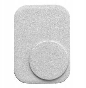 Blaszki do uchwytu magnetycznego skórzane srebrne 7