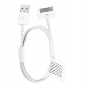 Kabel USB A do iPhone 30-pin (iPhone 4) 1A C606 1 m biały 1