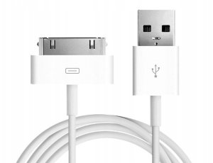 Kabel USB A do iPhone 30-pin (iPhone 4) 1A C606 1 m biały 2