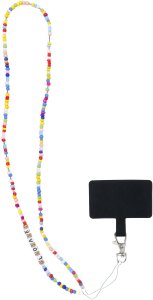 Smycz do telefonu, Zawieszka do telefonu - PIXIE / długość sznura 68cm (34cm w pętli) / na szyję - koraliki 1