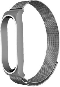 Pasek metalowy METAL do XIAOMI Mi Band 5 / 6 srebrny (02) 2