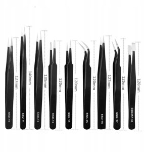 UF-TOOLS - Zestaw pincet ESD-9 (9szt.) 7